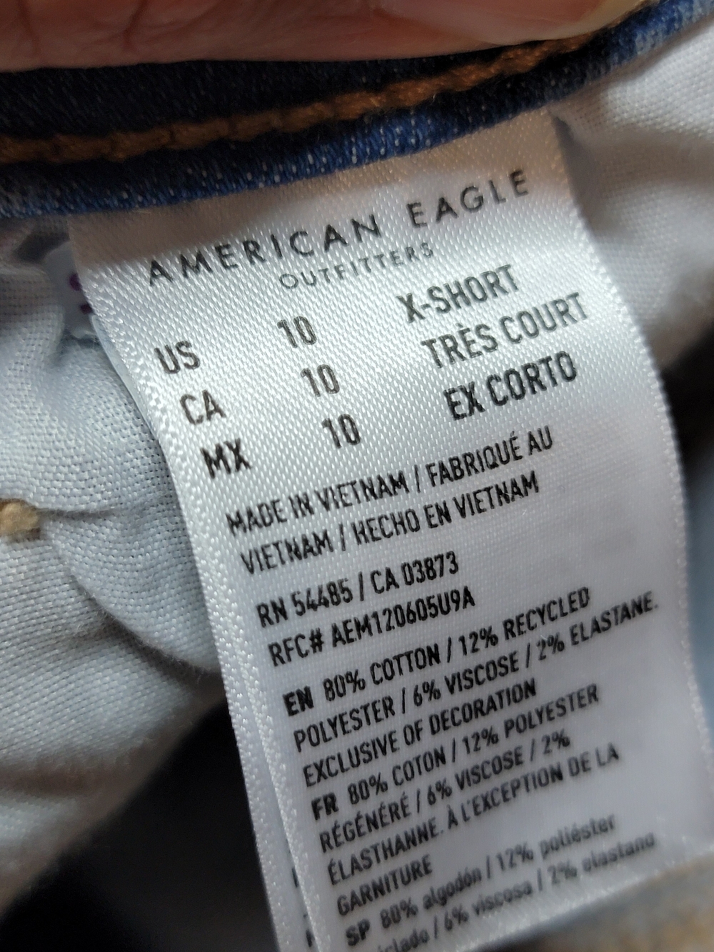 American Eagle Outfitters Light Blue Women’s Skinny Jeans Size 10 Xshort - Picture 6 of 11